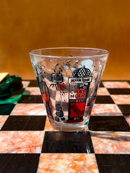 Vintage Chez Paris Double Shot Glass