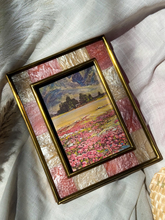 Framed Vintage Mountain Poppy Print