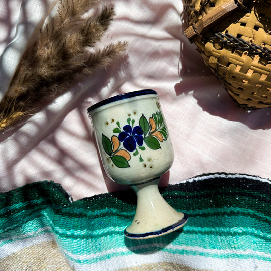 Tonala Mexican Pottery Goblet