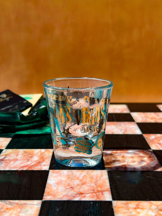 Vintage Souvenir Las Vegas Shot Glass