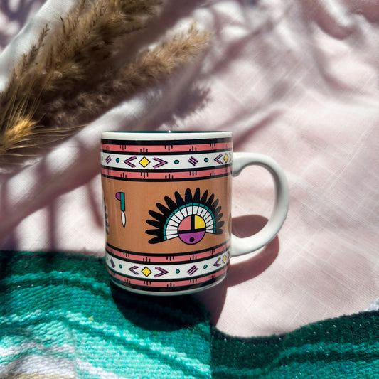 90's Vintage Native American Inspired Coffee Mug