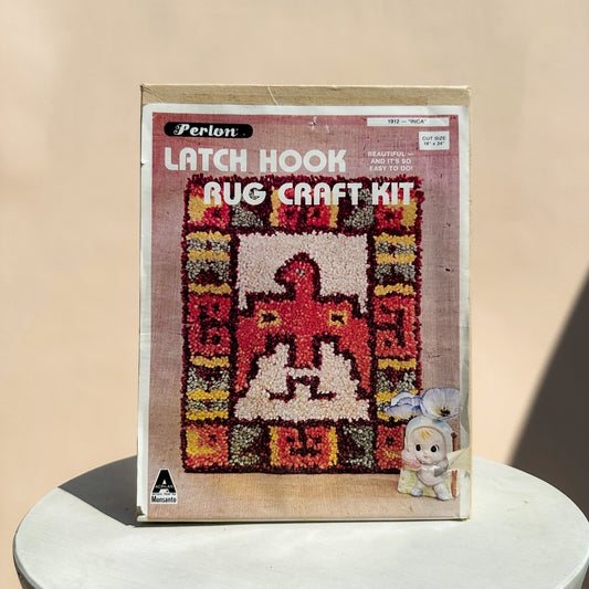 Vintage Inca NOS Latch Hook Rug Kit